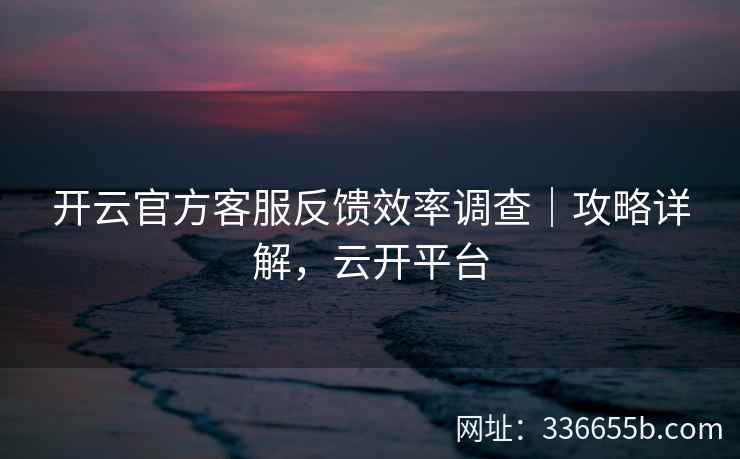 开云官方客服反馈效率调查|攻略详解,云开平台 开云官方客服反馈效率调查|攻略详解,云开平台