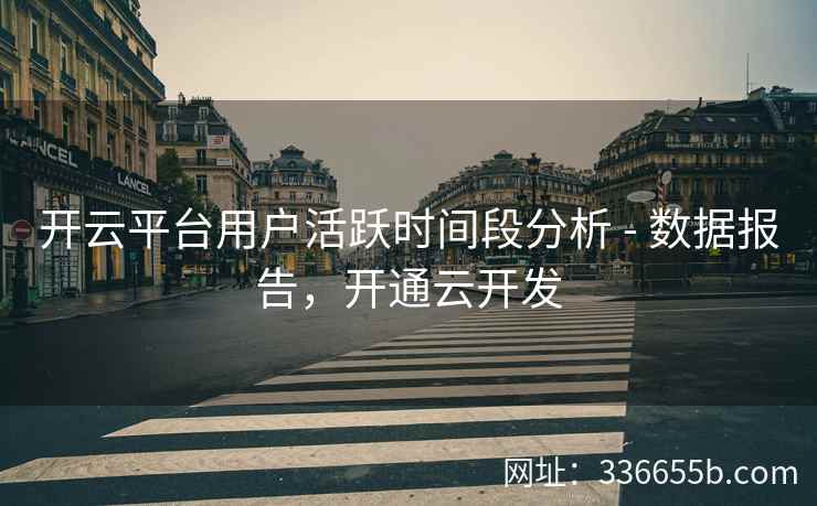 开云平台用户活跃时间段分析 - 数据报告，开通云开发
