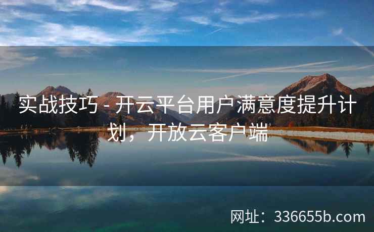 实战技巧 - 开云平台用户满意度提升计划，开放云客户端
