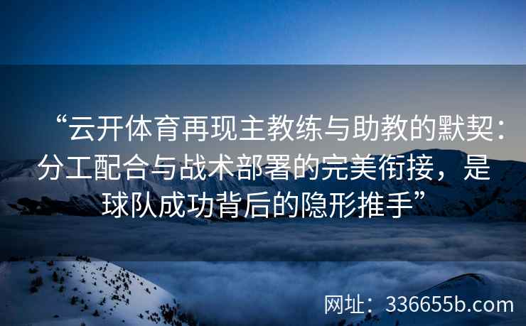 “云开体育再现主教练与助教的默契：分工配合与战术部署的完美衔接，是球队成功背后的隐形推手”